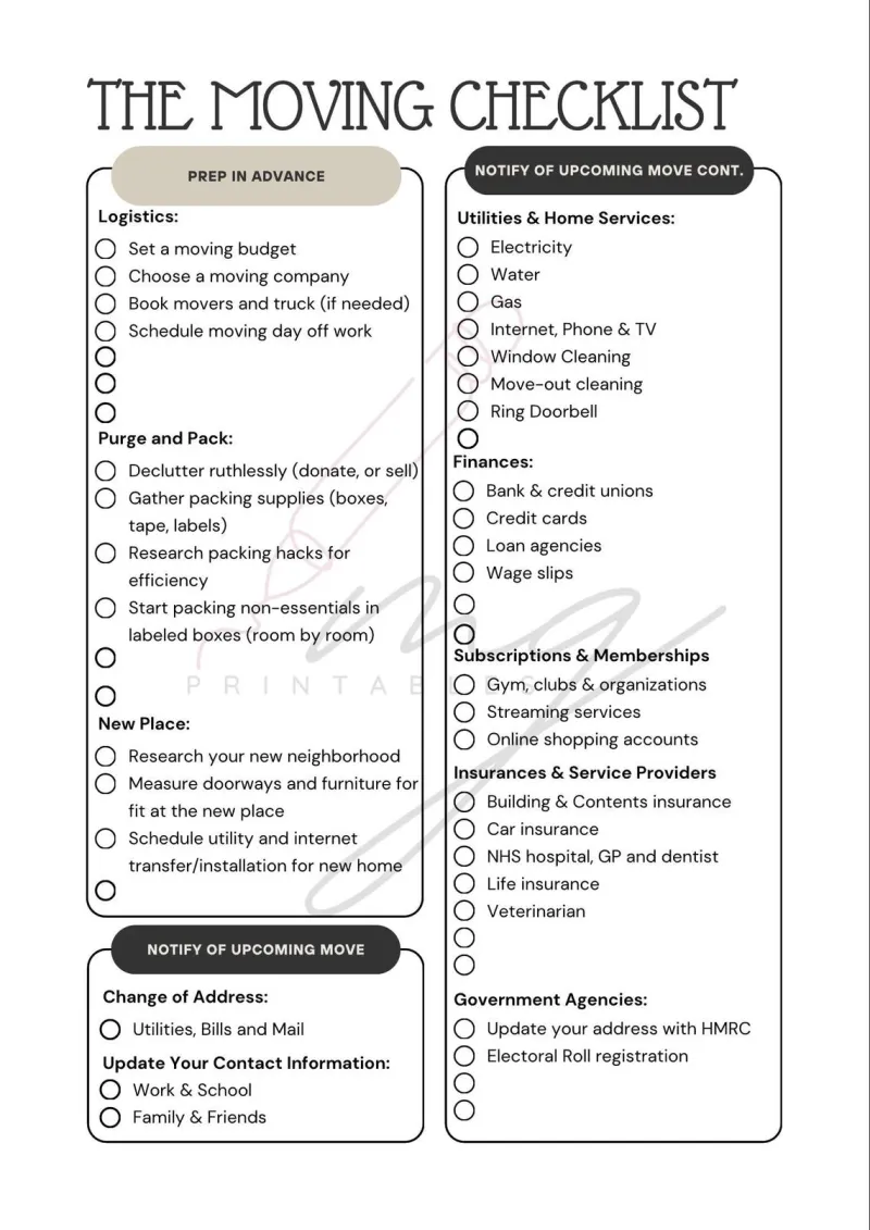 From Chaos to Clarity: Your 30-Day Moving Preparation Blueprint